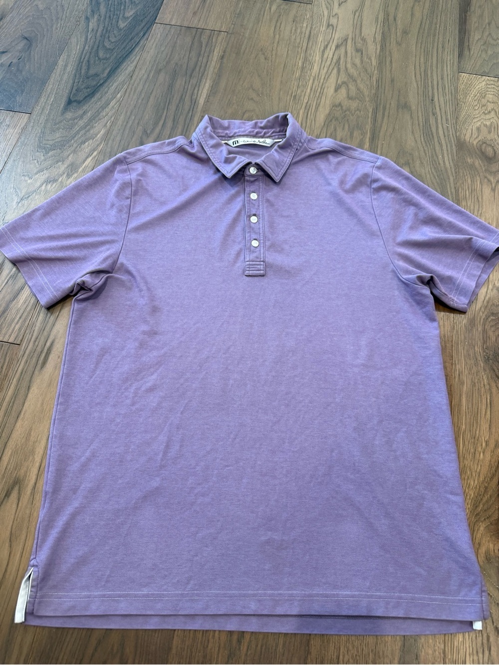 TravisMathew Men's Large Purple Zinna Performance Golf Polo Shirt
